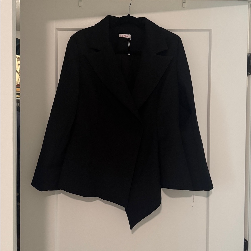 NEW LA' ROS asymmetrical blazer black